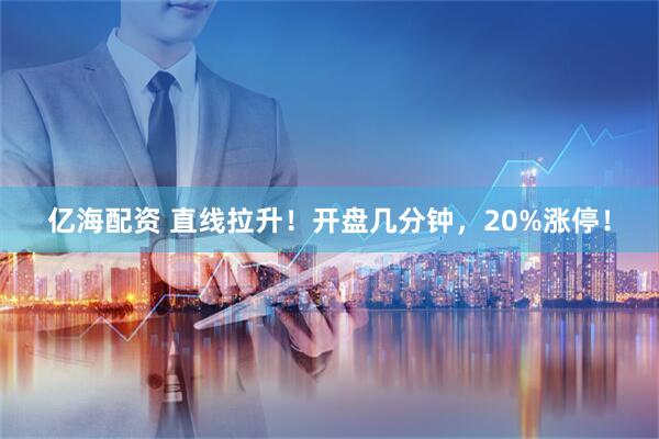 亿海配资 直线拉升！开盘几分钟，20%涨停！