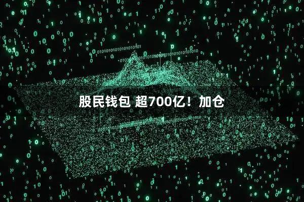 股民钱包 超700亿!加仓